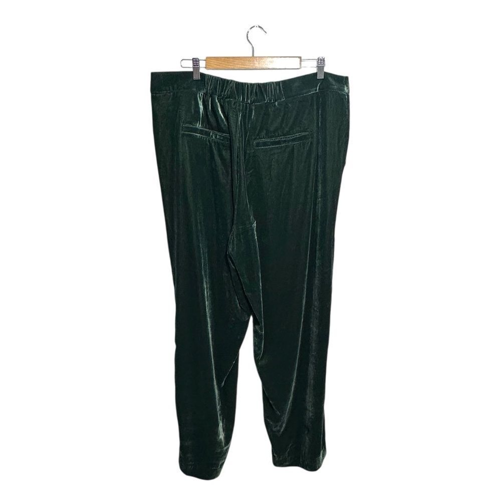 A New Day Womens Emerald Green‎ Velvet Trouser Pants, Plus 17 - Picture 3 of 12
